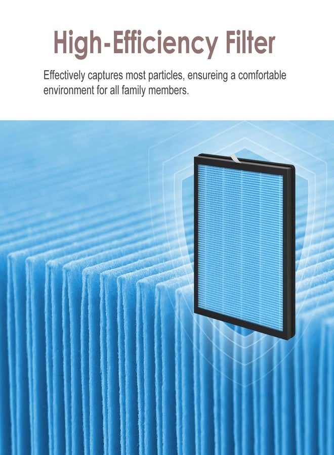 HSIAMEN [Pet Care] HAP603 Replacement Filter Pet Compatible with ECOSELF HAP603 HAP603WF Air Purifier Part # RFHAP603, 3-in-1 HEPA Carbon, Blue 4-Pack - Image 4
