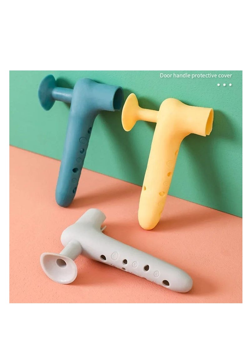 Generic - Two pieces - silicone door handle - silicone door stop handle to protect children and at the same time protect the wall - with a soft handle (Multicolored) - Image 1