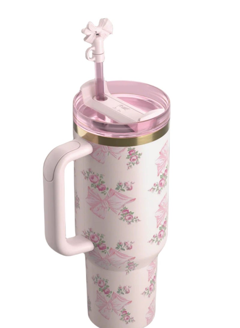 Stanley The Stanley X LoveShackFancy Holiday Quencher | 40 OZ Rosa Beaux Pink - Image 2