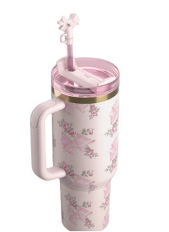 Stanley The Stanley X LoveShackFancy Holiday Quencher | 40 OZ Rosa Beaux Pink  - Image 2