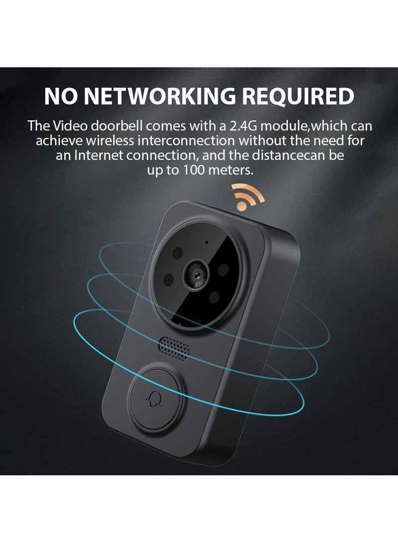 Wireless Video doorbell - 4.3-inch IPS display and wireless HD doorbell camera, wireless video intercom doorbell with screen, 2 square talk, night vision, easy to install  - Image 5