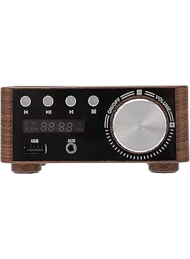 Mini Power Amplifier 2 Channel 50W Wood Appearance With USB Input For Home Theater Speakers Portable Audio Solution - Image 1