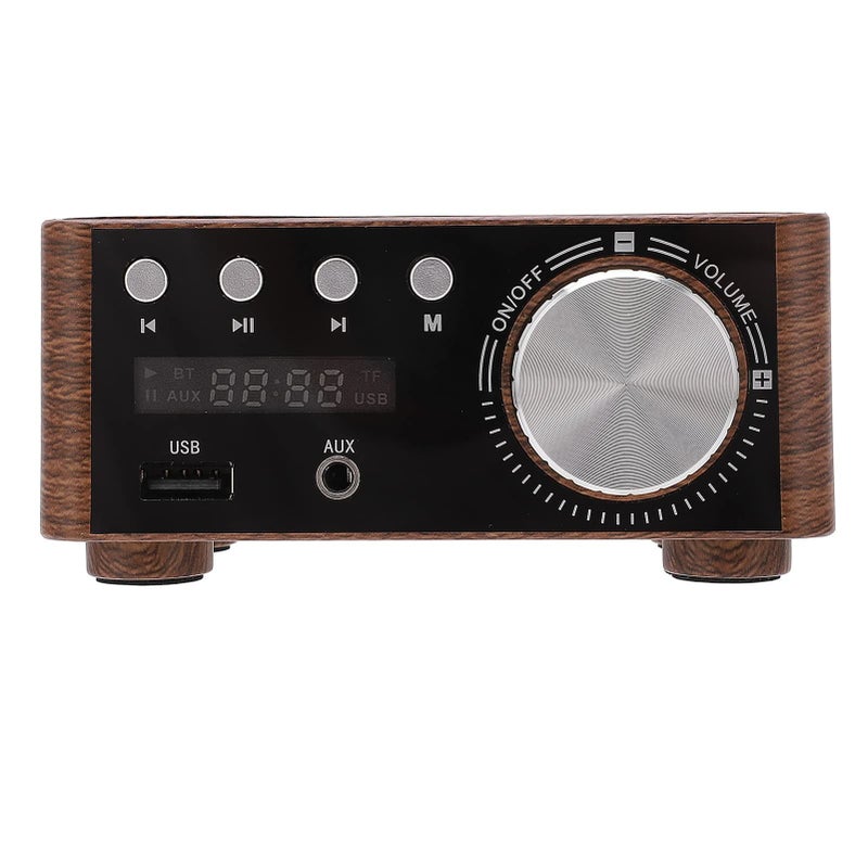 Mini Power Amplifier 2 Channel 50W Wood Appearance With USB Input For Home Theater Speakers Portable Audio Solution - Image 2