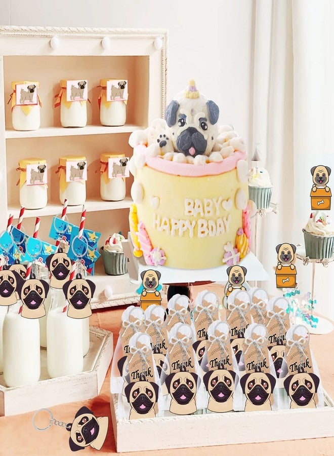 CiciBear 60 Pack Dog Party Decorations for Guests, 20 Bulldog Keychains, 20 Tags and 20 Gift Bags for Bulldog Dog Puppy, Pet Animals,Let's Pawty Party, Animal Lover, Kids Birthday, Baby Shower - Image 4