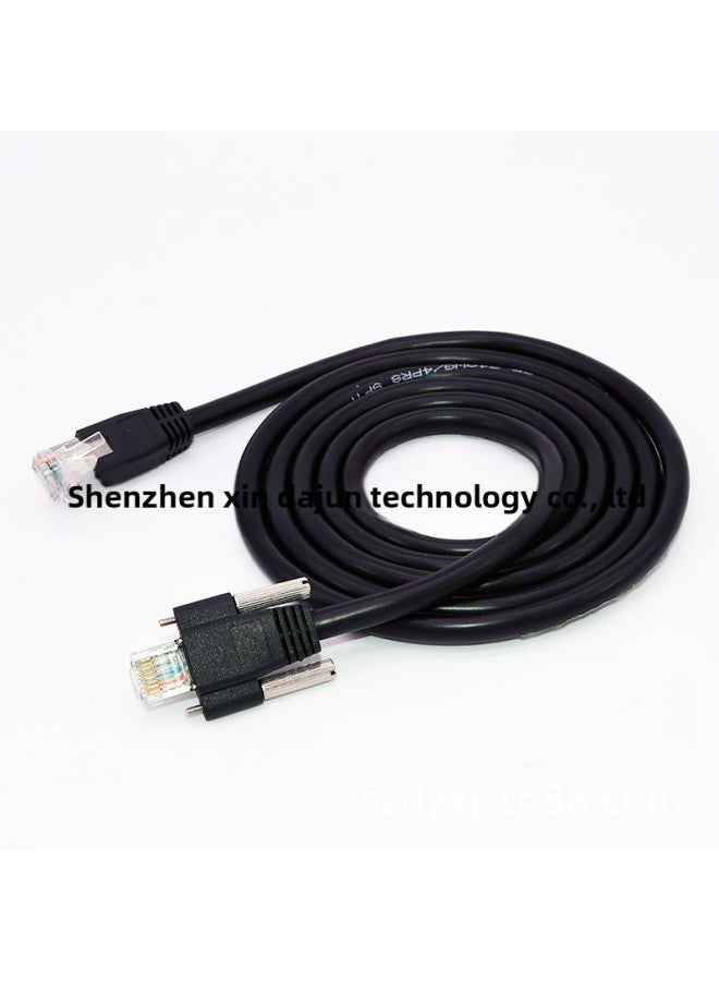 Industrial Camera Network Cable High Flexible Drag Chain Super Six Kinds Of Ethernet 10 Trillion GIGE CCD Communication Screw Left And Right Fixed-Color:Category 5e Gigabit High Soft Tail Chain Network Cable-Line Length:3 M  - Image 1