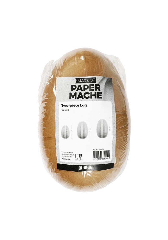 Paper Mache Egg Two-Piece Set for Kids