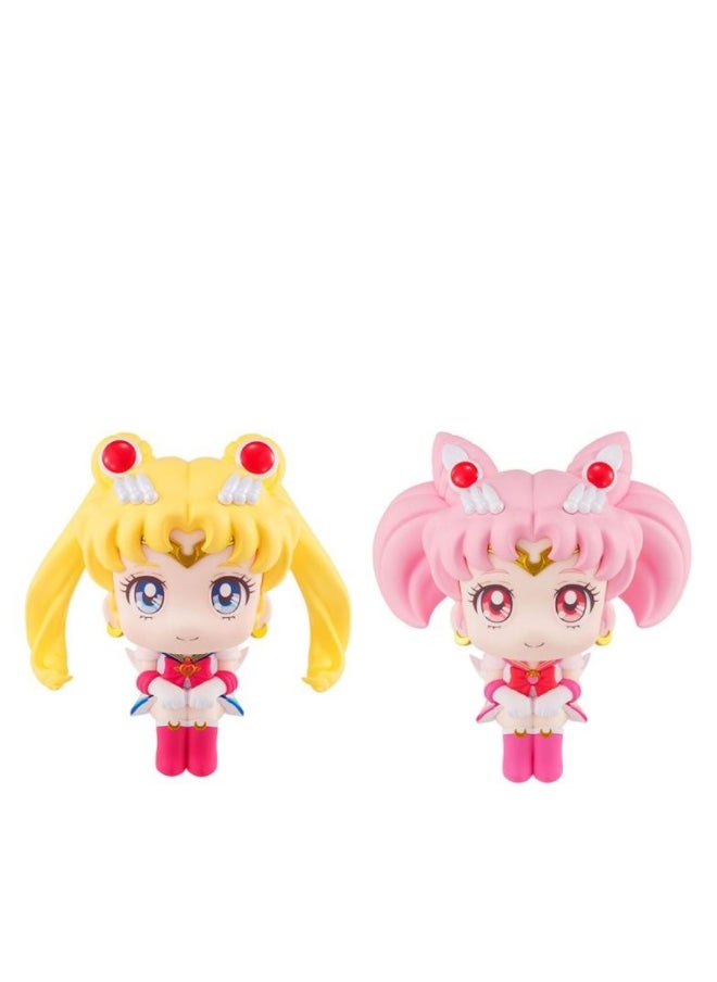 MegaHouse Pretty Guardian Sailor Moon: Super Sailor Moon & Super Chibi Moon Set Lookup Figure (with Gift) by MegaHouse 