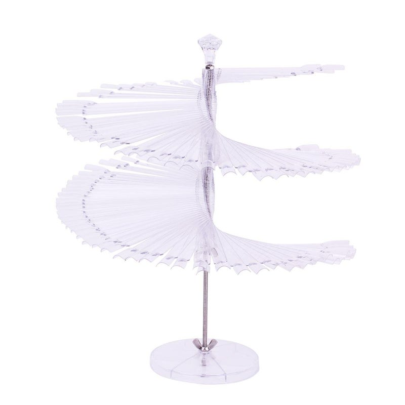 Yimart 120 Sticks Nail Art Color Chart Display Stand Spiral False Nails Display Shelf Practice Tools For Solon Nails Polish Gel Show Clear