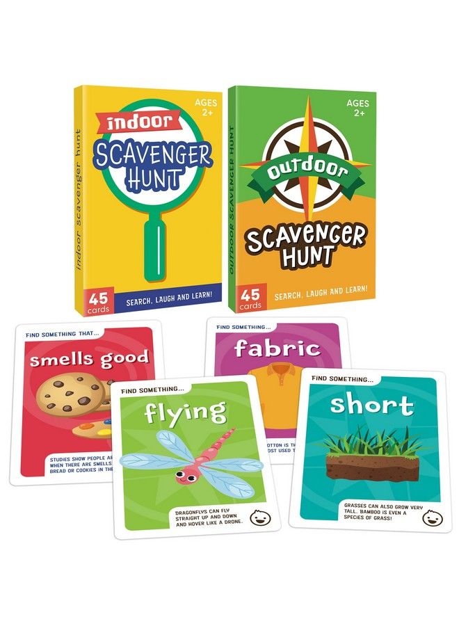 LotFancy Scavenger Hunt Games For Kids 88 Task Cards Jumbo Size Fun Outdoor Indoor Activities Toy Card Games For Family Game Night Camping Party Gifts For Ages 2+ - Image 1