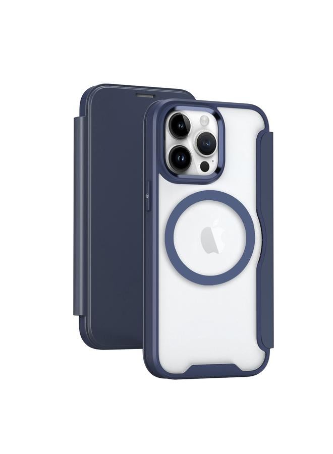 S-TOP Case For iPhone 16 Pro Max RFID Blocking Adsorption Flip MagSafe Leather Phone Case - Image 1