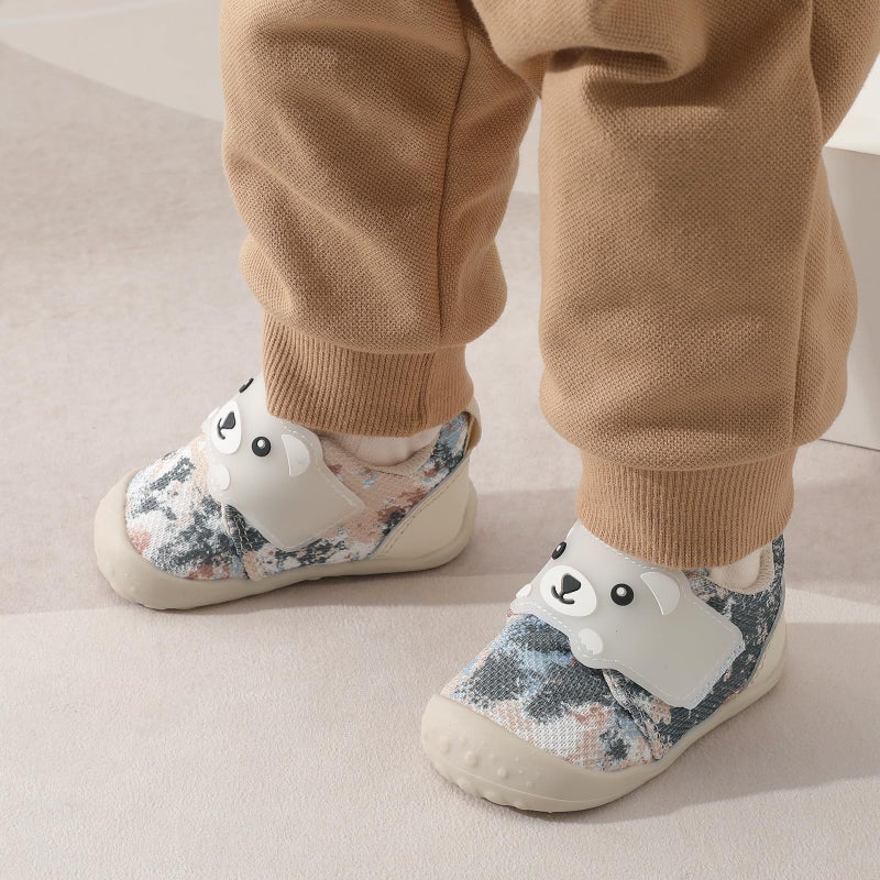 FEETCITY Baby Girls Shoes Wide Baby Walking Shoes Infant Barefoot Shoe Toddler Slip On Shoe Sneakers Breathable 12-18 Months - Image 3
