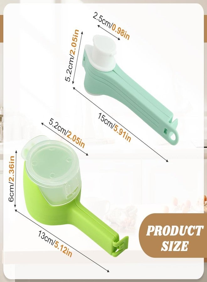 Trasylph 6Pcs Bag Clip with Pour Spout, Bag Clips for Food Storage Sealing Clips, Seal and Pour Bag Clip, Reusable Plastic Cap Sealer Clips for Snack Storage(COLOR:Type A) - Image 2