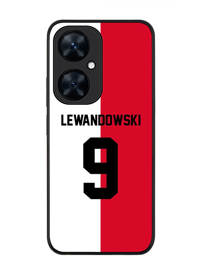 Stylizedd Rugged Black Edge case for Huawei nova 11i , Slim fit Soft Flexible Rubber Edges Anti Drop Cover - Football Team - Poland, Player Name - Lewandowski - Image 1