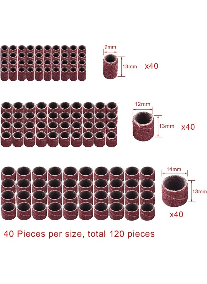 AUSTOR Austor 132 Pieces Sanding Drum Set With Free Box Including 120 Pieces Drum Sander Sanding Sleeves And 12 Pieces Drum Mandrels For Dremel Rotary Tool  - Image 5