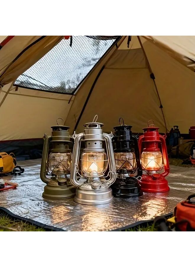 فينتاج مصباح كيروسين محمول للجيش باللون الأخضر زيتي للتخييم والتنزه وحالات الطوارئ - Image 2