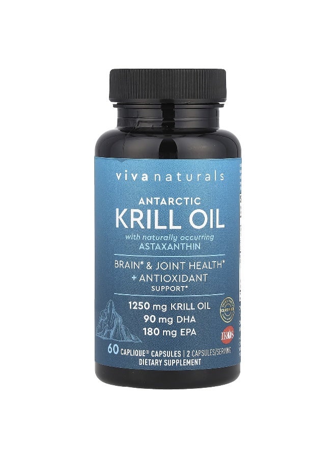 Viva Naturals, Antarctic Krill Oil with Astaxanthin, 60 Caplique® Capsules