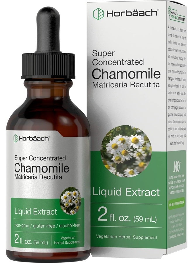 Horbäach Chamomile Extract Liquid | 2 fl oz | Alcohol Free | Vegetarian, Non-GMO, Gluten Free Tincture | by Horbaach - Image 1