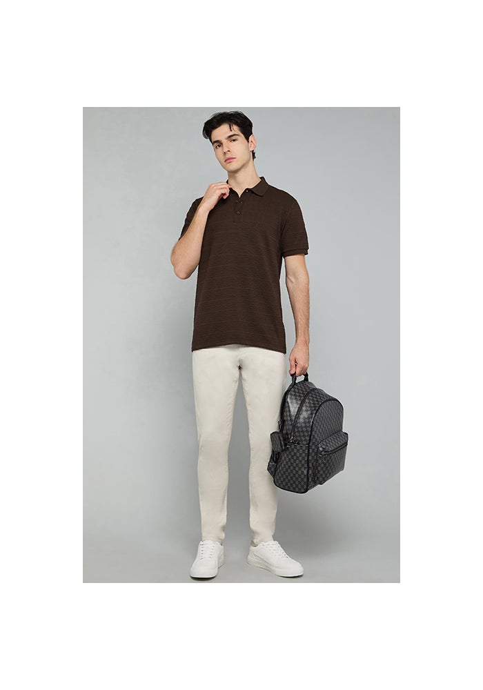 R&B Textured Polo T-Shirt with Short Sleeves - Image 5