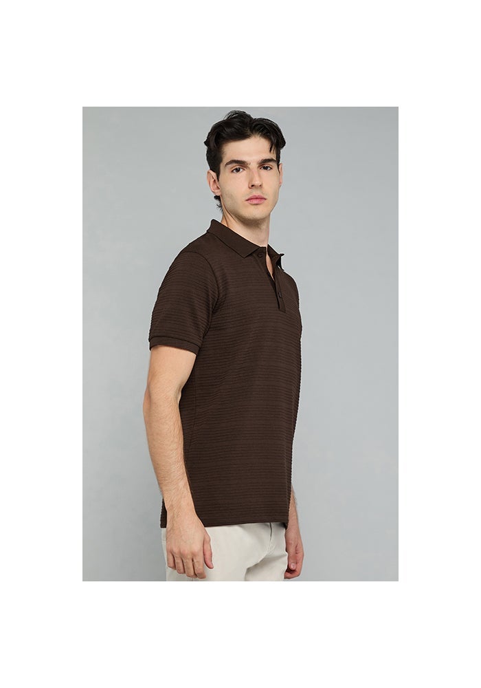 R&B Textured Polo T-Shirt with Short Sleeves - Image 4