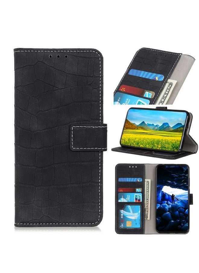 HuHa Case Cover For For Nokia G11 / G21 Magnetic Crocodile Texture Horizontal Flip Leather Phone Case(Black) 
