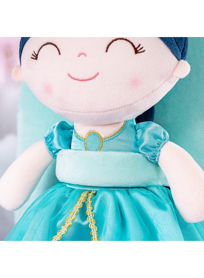 Gloveleya Toddler Backpack For Girls Kids Backpacks Soft Girl Toys Plush Baby Girl Gifts With Plush Princess Jasmins Doll Aqua 9" - Image 4