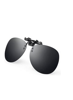 SYOSI Clip On Sunglasses Retro Polarized Flip Up Sunglasses Sunglasses That Got Stuck in Myopic Glasses Plastic Sunglasses for Driving Fishing Traveling  - Image 1