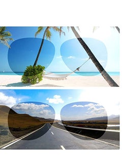 SYOSI Clip On Sunglasses Retro Polarized Flip Up Sunglasses Sunglasses That Got Stuck in Myopic Glasses Plastic Sunglasses for Driving Fishing Traveling  - Image 2