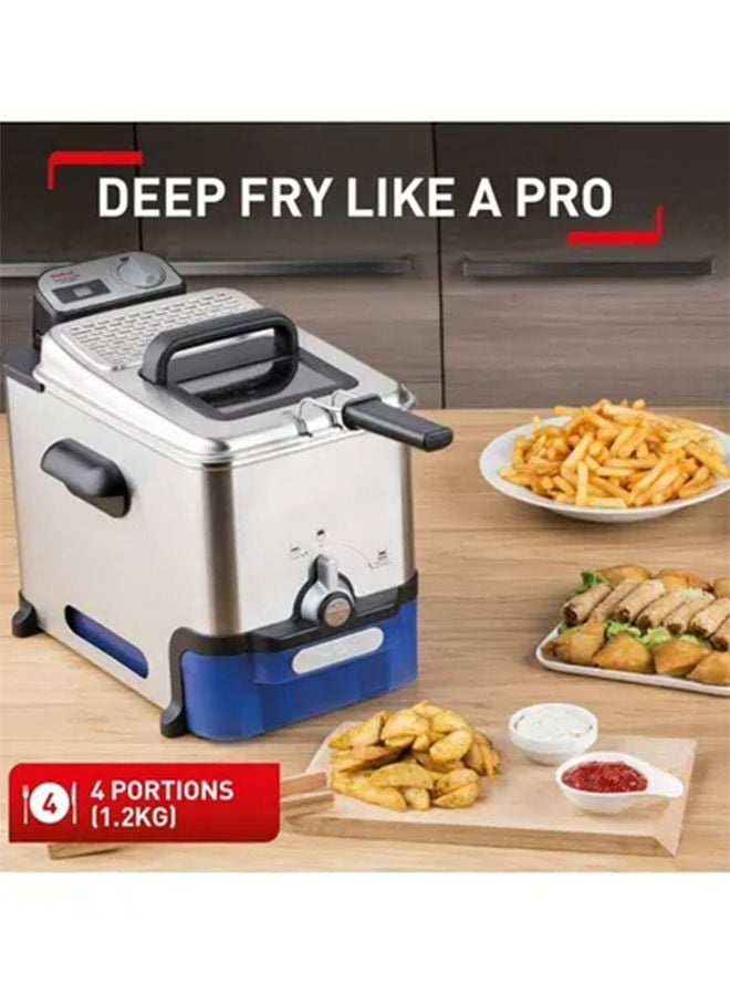 Tefal Oleoclean Pro Semi Professional Deep Fryer And Oil Purifier 3.5 L 2300 W SERIE F58-M2 Silver/Blue - Image 2