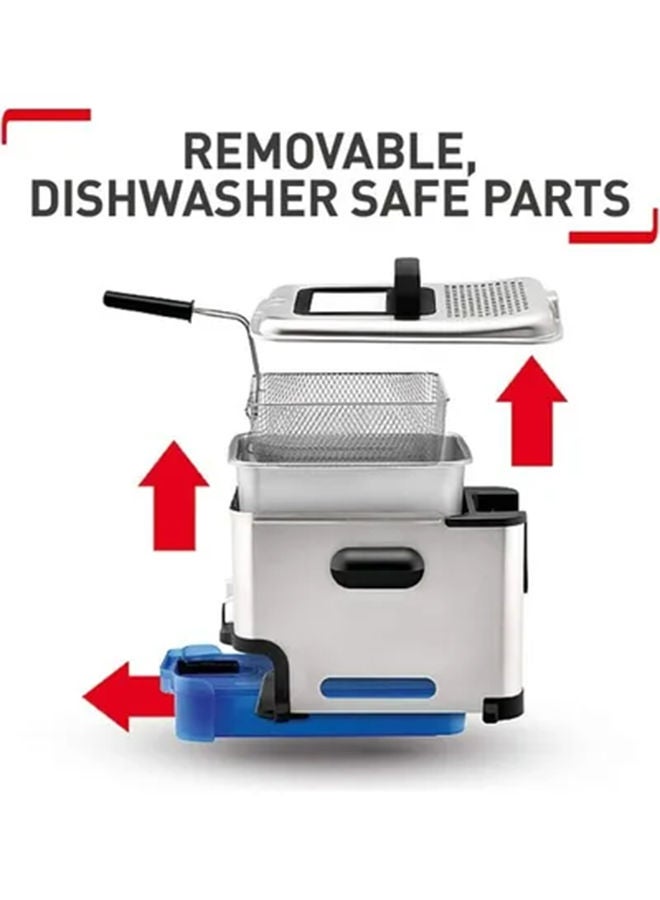 Tefal Oleoclean Pro Semi Professional Deep Fryer And Oil Purifier 3.5 L 2300 W SERIE F58-M2 Silver/Blue - Image 3