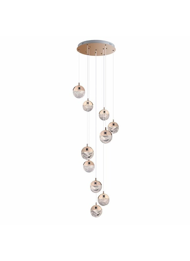DANUBE HOME Alisse Staircase Chandelier Ss + Alu+Crystal D60 Xh18X W60 Led Gold/Clear  - Image 2
