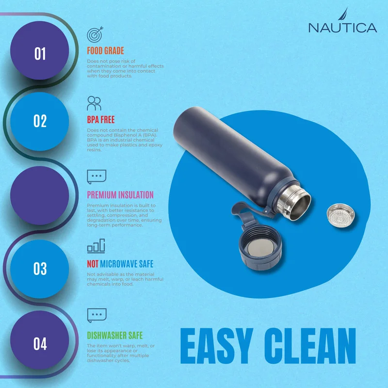 نوتيكا Nautica 1 Stainless Steel Water Bottle