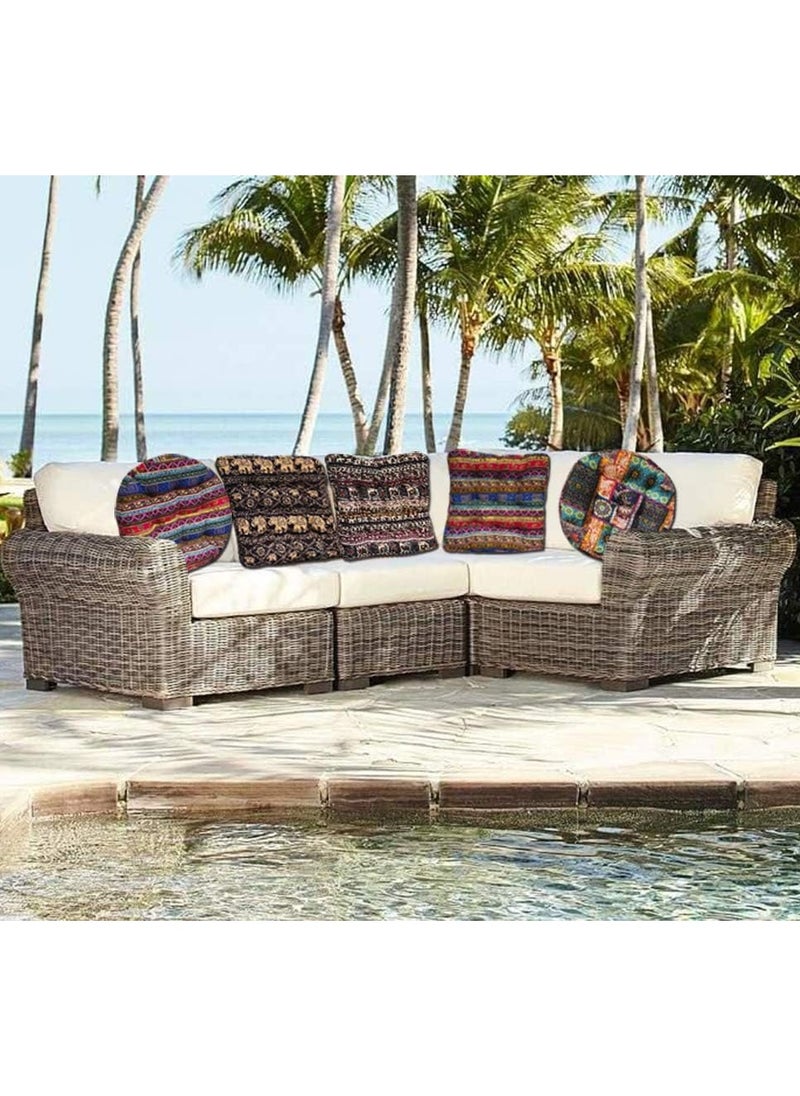 XICEN - Boho Square Floor Seat Pillows Cushions 55 x 55cm,Soft Cotton Linen for Living Room Adults & Kids Casual Reading Nook - Image 1