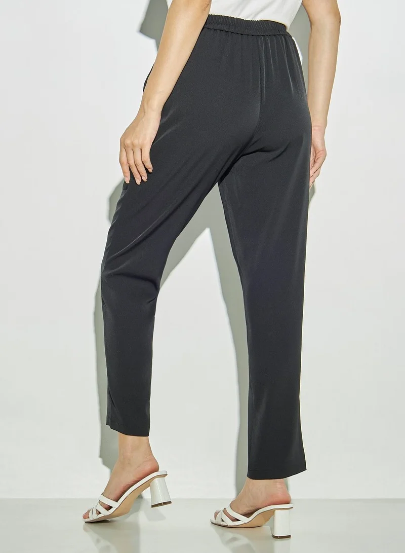 2Xtremz 2Xtremz Button Accented Trousers with Zip Closure and Pockets