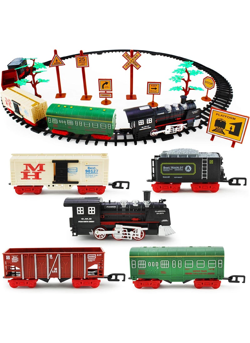 BOLEY Boley Classic American Kids Train Set  40 Pc Electric Train Toy and Track Set for Ages 3  - Image 1