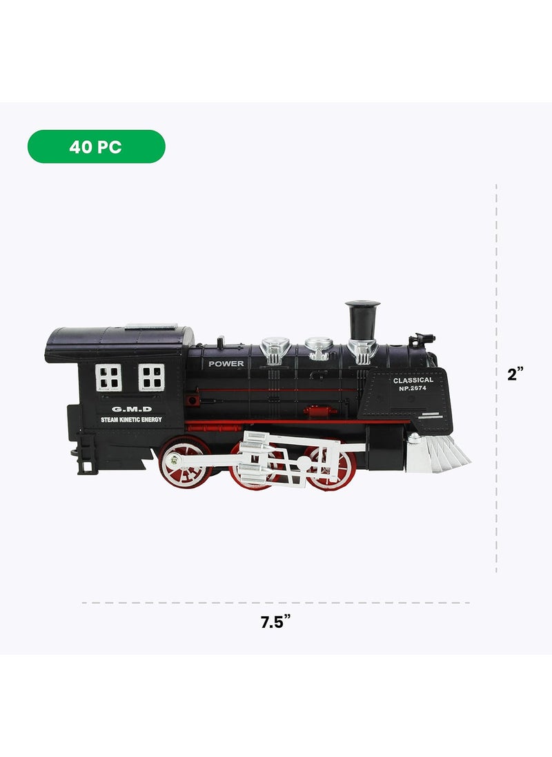 BOLEY Boley Classic American Kids Train Set  40 Pc Electric Train Toy and Track Set for Ages 3  - Image 5