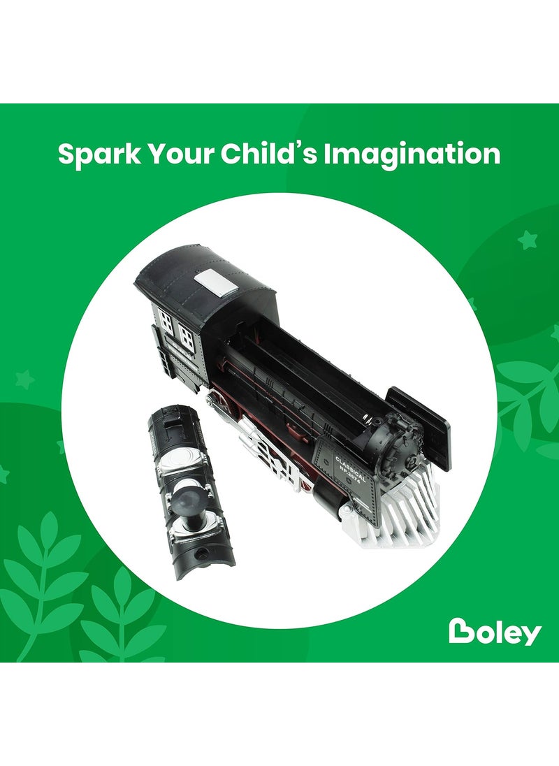 BOLEY Boley Classic American Kids Train Set  40 Pc Electric Train Toy and Track Set for Ages 3  - Image 3
