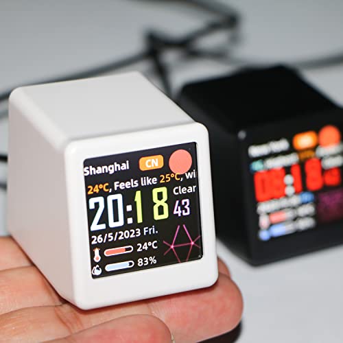 Vastarry Vastarry Bitcoin Stock Ticker Monitor Display Digital Clock Weather, Temperature, Humidity, and Picture Playback Wi-Fi Enabled, and Photo Slideshow Capabilities (Yellow) - Image 4