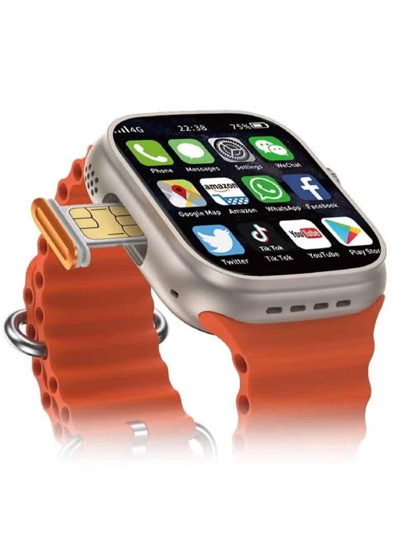 JAJEEK TU94 Pro 4G Android Smart Watch with SIM Slot – Stylish, High-Performance Smartwatch for Ladies and Gents, 2 Pair Straps, Multiple Applications, Fitness Tracking, and More - Image 2