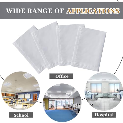 Baquler 2 Pcs 2 x 2 ft Fluorescent Light Covers for Ceiling Lights Classroom Magnetic Light Filters for Reducing Harsh Glare Flicker for Office Classroom Home Drop Ceiling(Gray) - Image 4