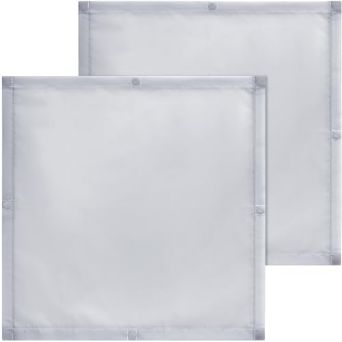 Baquler 2 Pcs 2 x 2 ft Fluorescent Light Covers for Ceiling Lights Classroom Magnetic Light Filters for Reducing Harsh Glare Flicker for Office Classroom Home Drop Ceiling(Gray) - Image 1