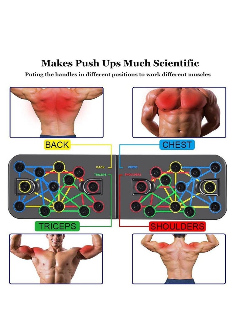 Maston 10 in 1 Push Up Plank with Resistance Band Portable Foldable Muscle Home Indoor Outdoor Strength Training Equipment - Image 2