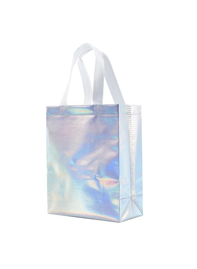 Tendwarm 12 Pcs 8x4x10 Inches Reusable Iridescent Gift Bag Favor Bags for Party Wedding Christmas Medium Size - Image 3