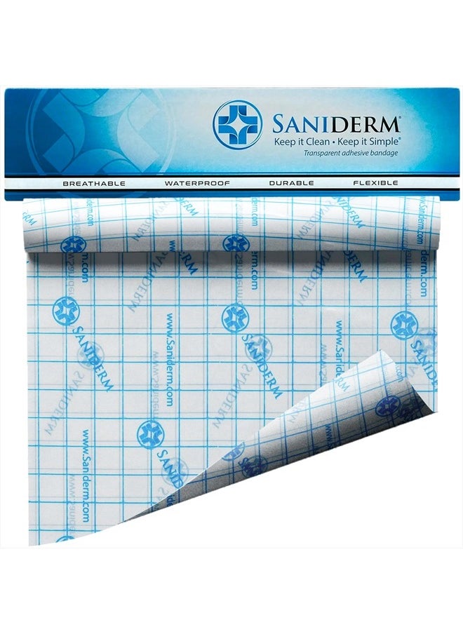 Saniderm - Tattoo Aftercare Bandage (Extra Large Roll, 10 in x 8 yd) – Convenient, Faster Tattoo Healing and Protection – Sterile, Waterproof, and Latex-Free - Image 1