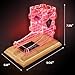 ENHANCE Tabletop LED Dice Tower with 7pc Dice Set for RPG Games Clear Gaming Set LED Lit Rolling Tray with Bamboo Base and Castle Tower Design Roll Up to 14 at Once Great for Game Night - Image 4