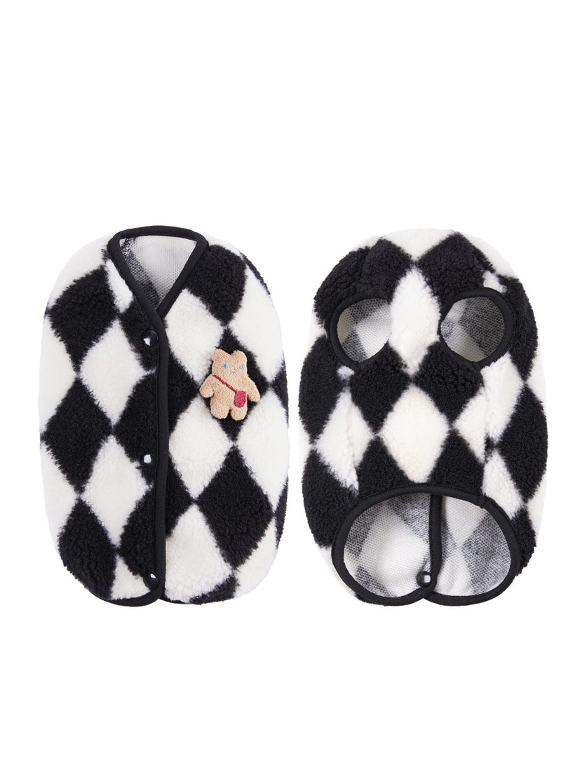 Excefore Cute Dog Coat For Winter,Super Soft Dog Winter Warm Coat, Pet Sweatshirt Jacket for Cold Wheather for Small Medium Dog Cat Clothes Apparel (Black,M )  - Image 1