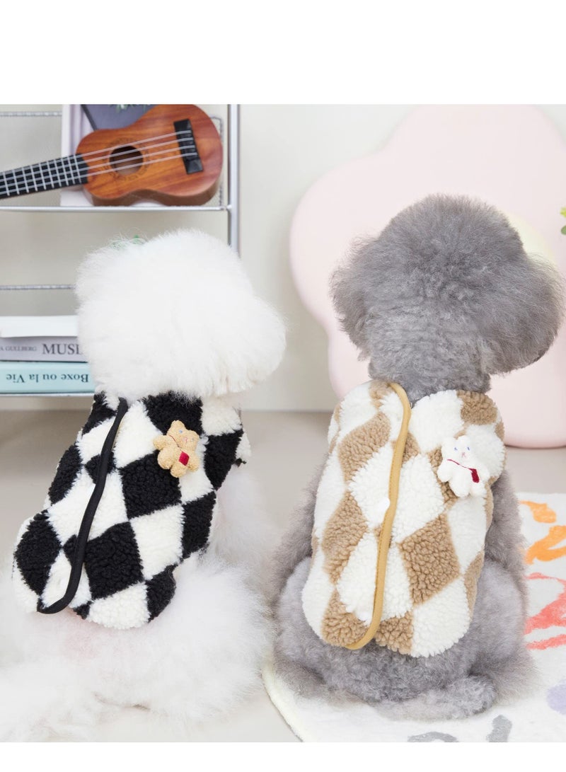 Excefore Cute Dog Coat For Winter,Super Soft Dog Winter Warm Coat, Pet Sweatshirt Jacket for Cold Wheather for Small Medium Dog Cat Clothes Apparel (Black,M )  - Image 5