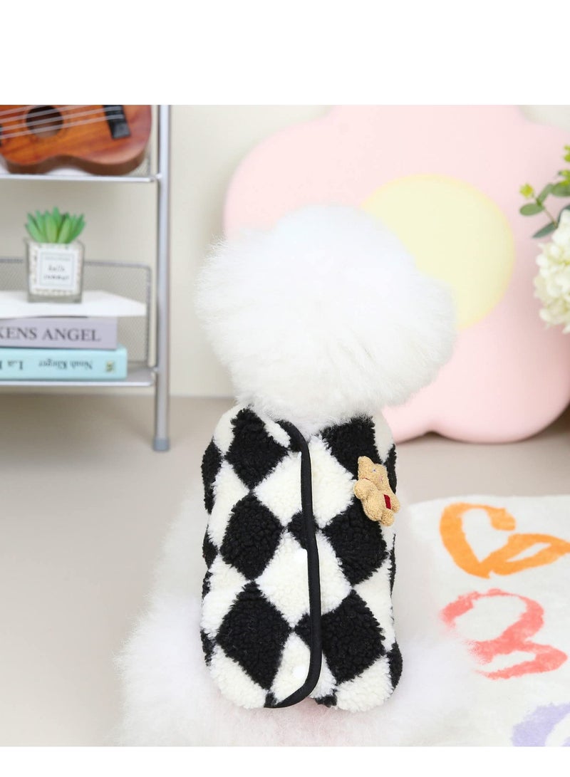 Excefore Cute Dog Coat For Winter,Super Soft Dog Winter Warm Coat, Pet Sweatshirt Jacket for Cold Wheather for Small Medium Dog Cat Clothes Apparel (Black,M )  - Image 2