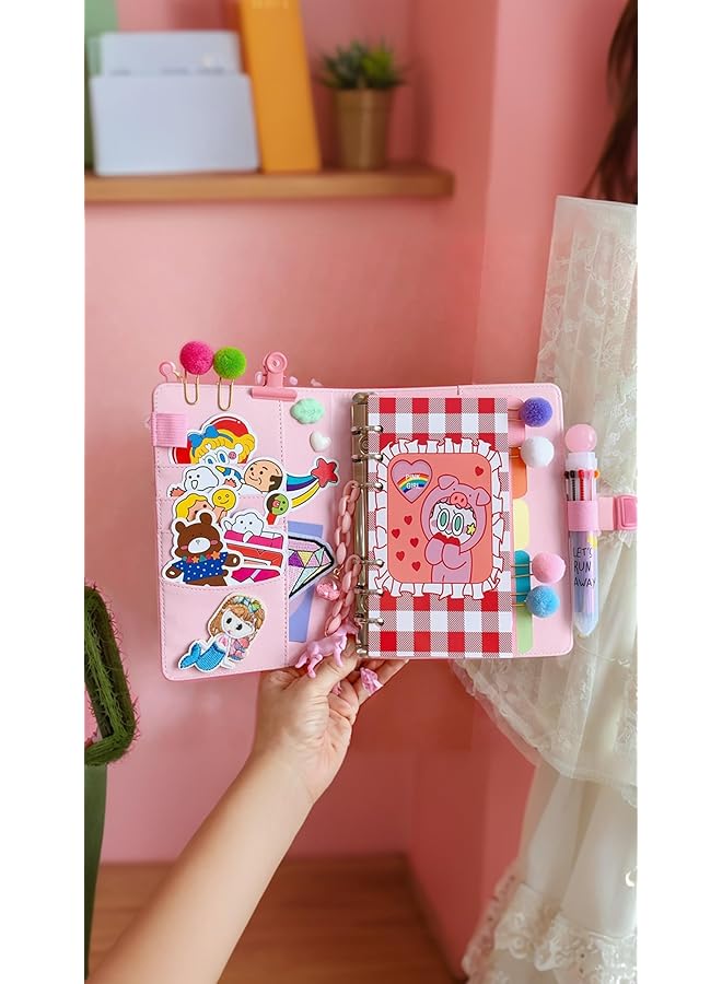 erorex Adorable Lined Journal Sketchbook And Pocket Planner Set Perfect For Girls' Diary Notepads And Stationery Enthusiasts Essential School And Office Supplies Notebooks Bundle  - Image 2