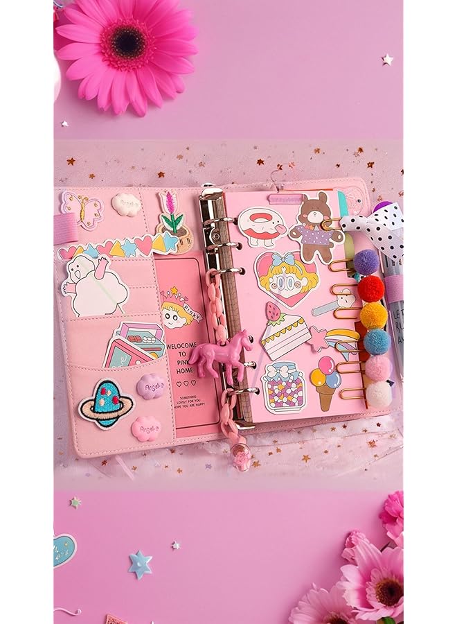 erorex Adorable Lined Journal Sketchbook And Pocket Planner Set Perfect For Girls' Diary Notepads And Stationery Enthusiasts Essential School And Office Supplies Notebooks Bundle  - Image 4