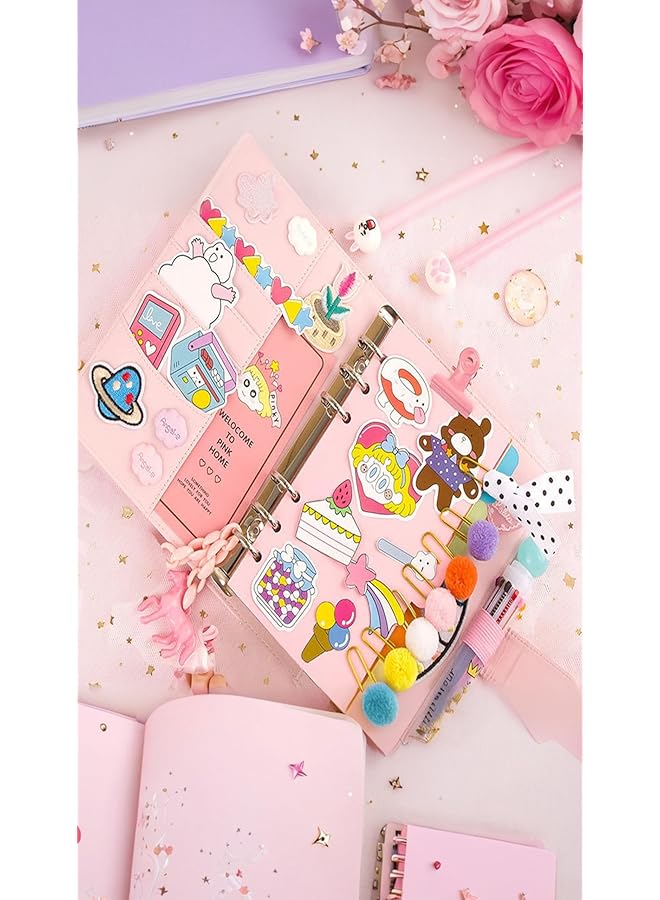 erorex Adorable Lined Journal Sketchbook And Pocket Planner Set Perfect For Girls' Diary Notepads And Stationery Enthusiasts Essential School And Office Supplies Notebooks Bundle  - Image 5